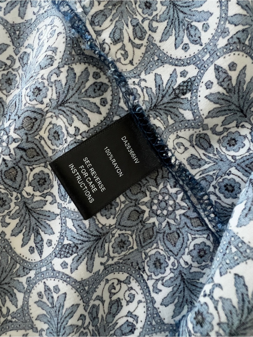 Aakaa Blue White Floral Maxi Dress S Boho Coastal Vacation - Picture 4 of 4